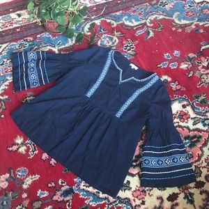 Crown & Ivy embroidered top